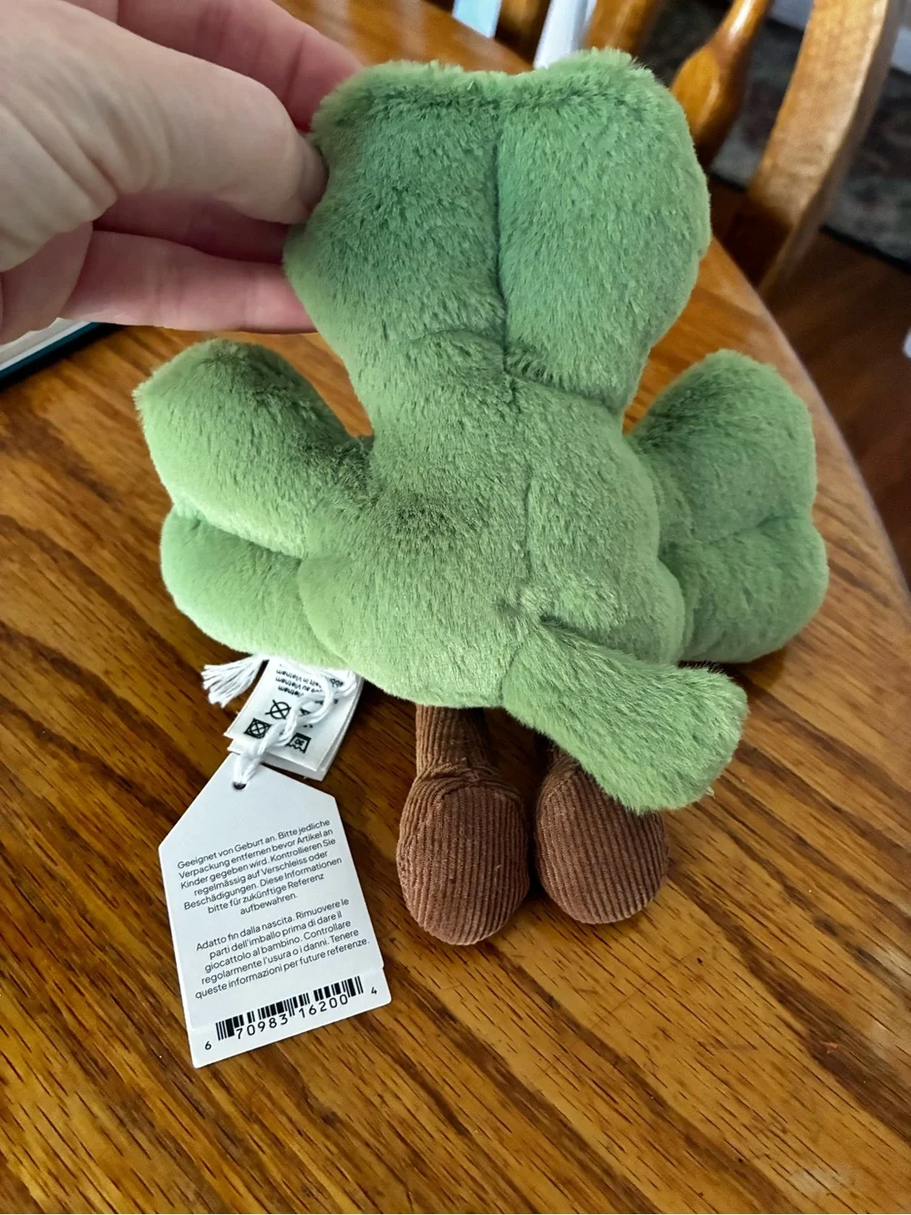 NWT Jellycat Amuseables Green Siofra Shamrock Plush Toy
